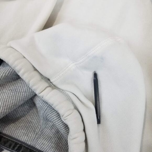 Y2K A&F Spell Out Zip Hoodie Medium White Vintage Campus Style - Picture 11 of 14